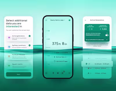 UI UX Design for Alabama Power Shorelines