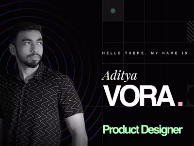 Aditya Vora • Portfolio 2023 ⚡