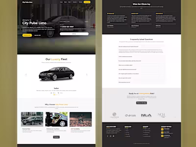 Made Landing Page for City Pulse Limo, for my latest client ...
