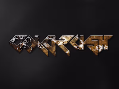 Editable Text Texture | Industrial Metal Effect PSD A robust...