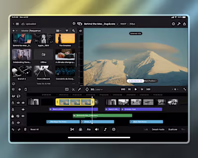 UI concept for a video