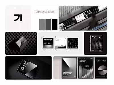 Alpha Ledger Branding Bento Board