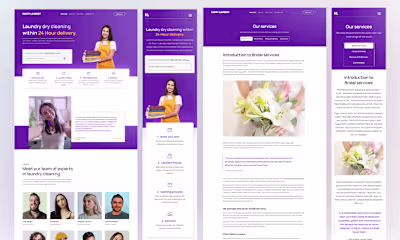Happy Laundry website design