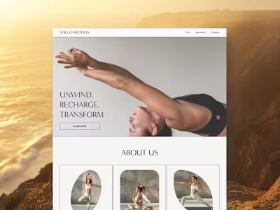 Turnkey website on Squarespace for a yoga studio