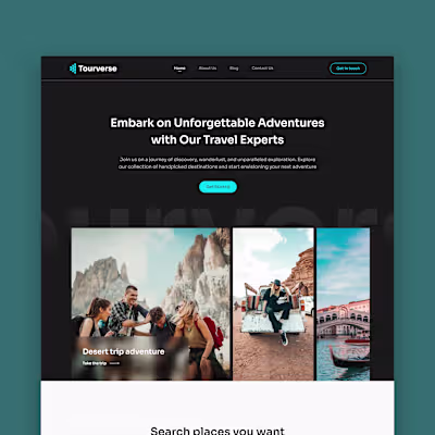 Landing page design