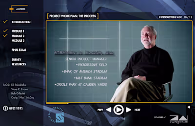 Multimedia example: e-Learning Courses