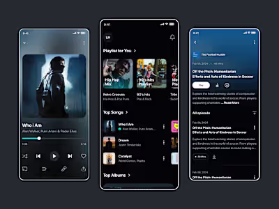 Music & Podcast Streaming Mobile App