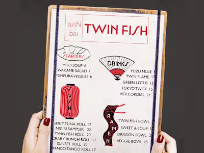 Sushi Restaurant Menu Design