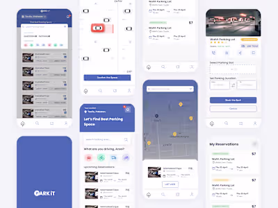 Parking Finder & Reservation App UI UX Case Study