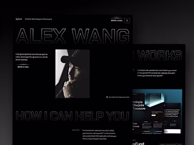 ALEX - Professional Portfolio Framer Website