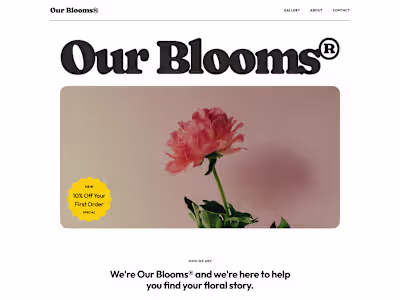 Website Design and Development for Our Blooms® on Wix Studio