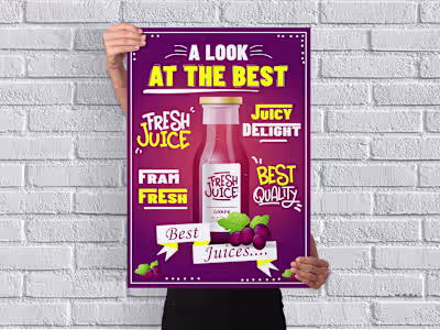 Fresh Juice Poster Design