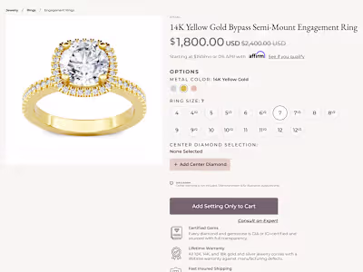 Semi-Mount Engagement Rings