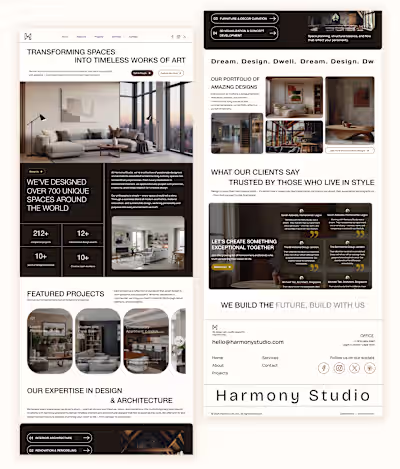 Designed a custom website that turns interior design experti...