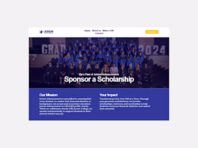 Nonprofit Website for Jeremi Advancement Corp