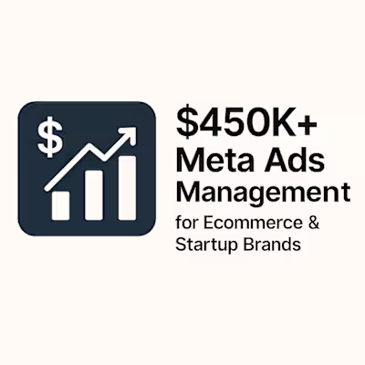 $450K+ Meta Ads Management for Ecommerce & Startup Brands