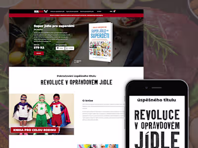 Super Food for Super Children Book Website Design