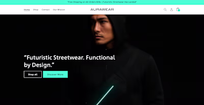 AURAWEAR Client Website