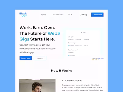 Website Development for a Web3 Freelance Marketplace