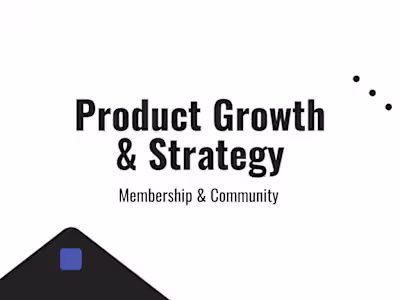 Product Growth & Marketing for membership and community product