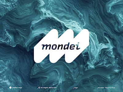 mondei logo concept, work in