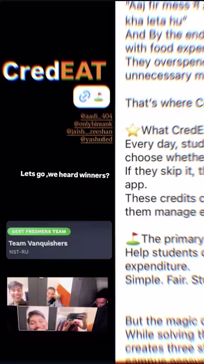 Best Freshers Team Win at CONSTRUCT