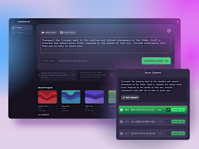 Ai powered music creation platform