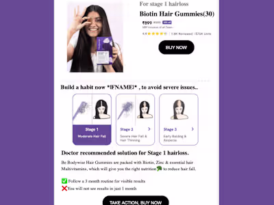 Email design for healthcare consumer brand