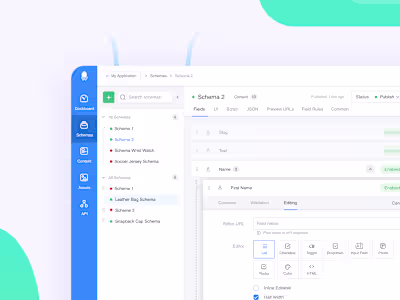 Squidex - Product Design (UX & UI) for a Headless CMS