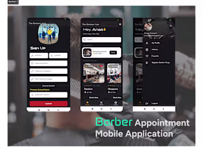 Barber Appointment Mobile App