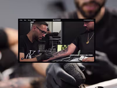 BlackMoon | Tattoo & Nail Studio Website Design 