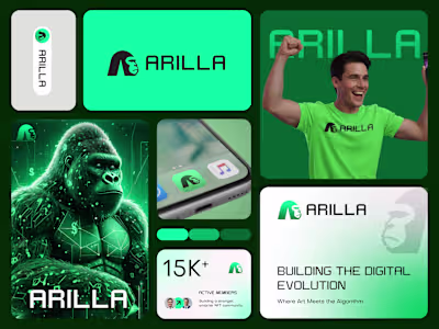 Modern, tech, abstract, NFT, futuristic Arilla Logo Design