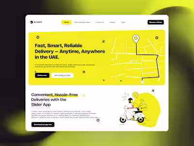 Landing Page Design for Slider app