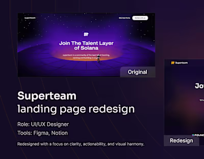 Superteam website redesign