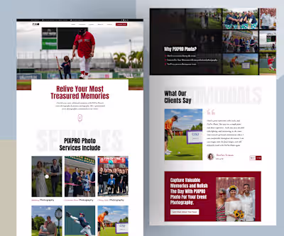 Figma & WordPress Website Design for a Photographer