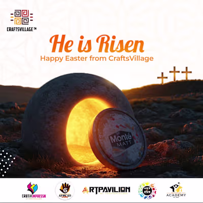 Engaging easter visual for craftsvillage social media
