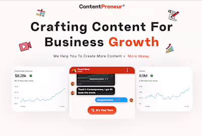 Contentpreneur.AI: Landing Page Design and Framer Development