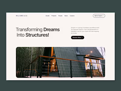 Williams & Co Architecture Design Firm - Web Design 