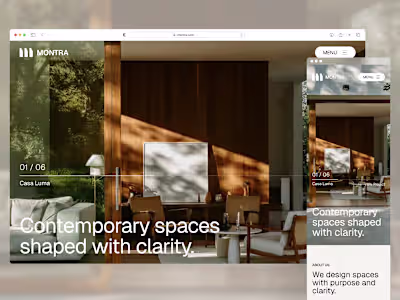 MONTRA — Architecture & Interior Concept Landing Page