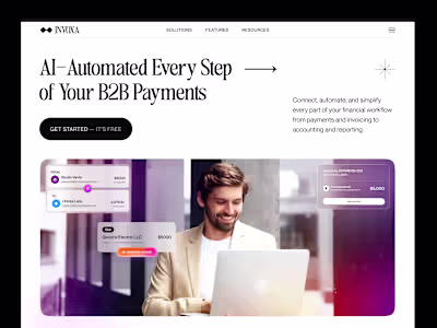 Invoxa - Fintech Website Design for B2B Payments & Invoicing...