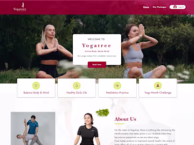Yoga Website Development (Wix)