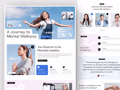 Mental Health Clinic Website Design - Framer & Webflow