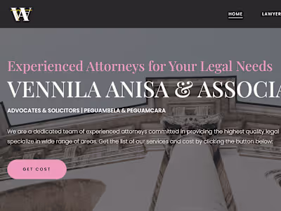 Vennila, Anisa & Associates Website