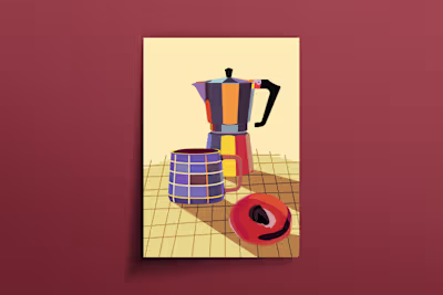 Café Poster Illustration