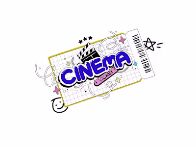 Cinema Ticket Logo Design
