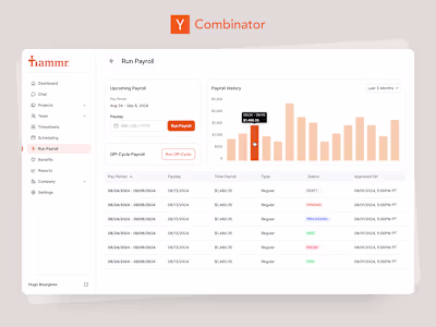 YC-backed HR SaaS solution | Product design