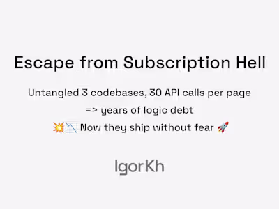 Architecture Roadmap for Subscription Management Overhaul