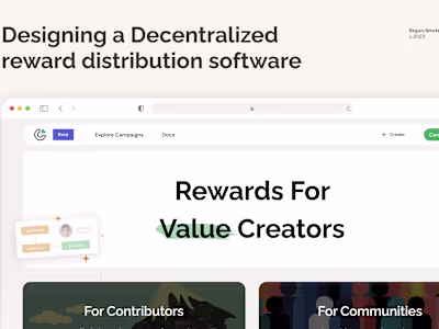 End-to-End Design of CommonValue Web Experience