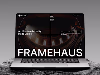 Swiss-Inspired Framer Template for Architecture Studios