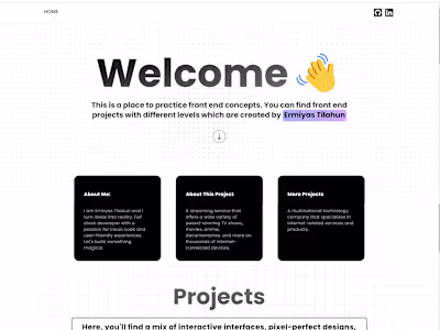 Front-end practicing site